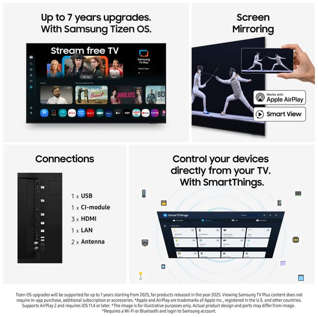 Samsung 75” QEF1 4K QLED Smart TV (2025)