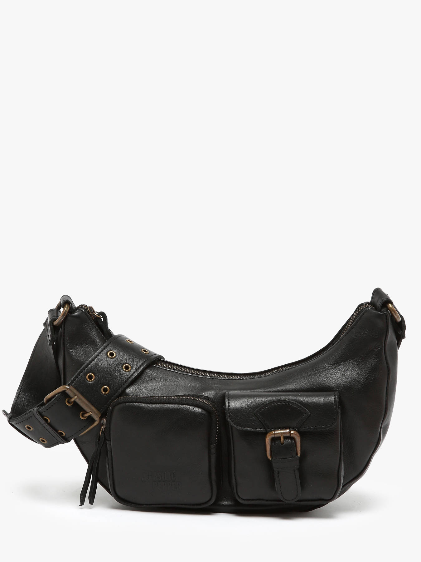 Sac bandoulire Cargo cuir BASILIC PEPPER