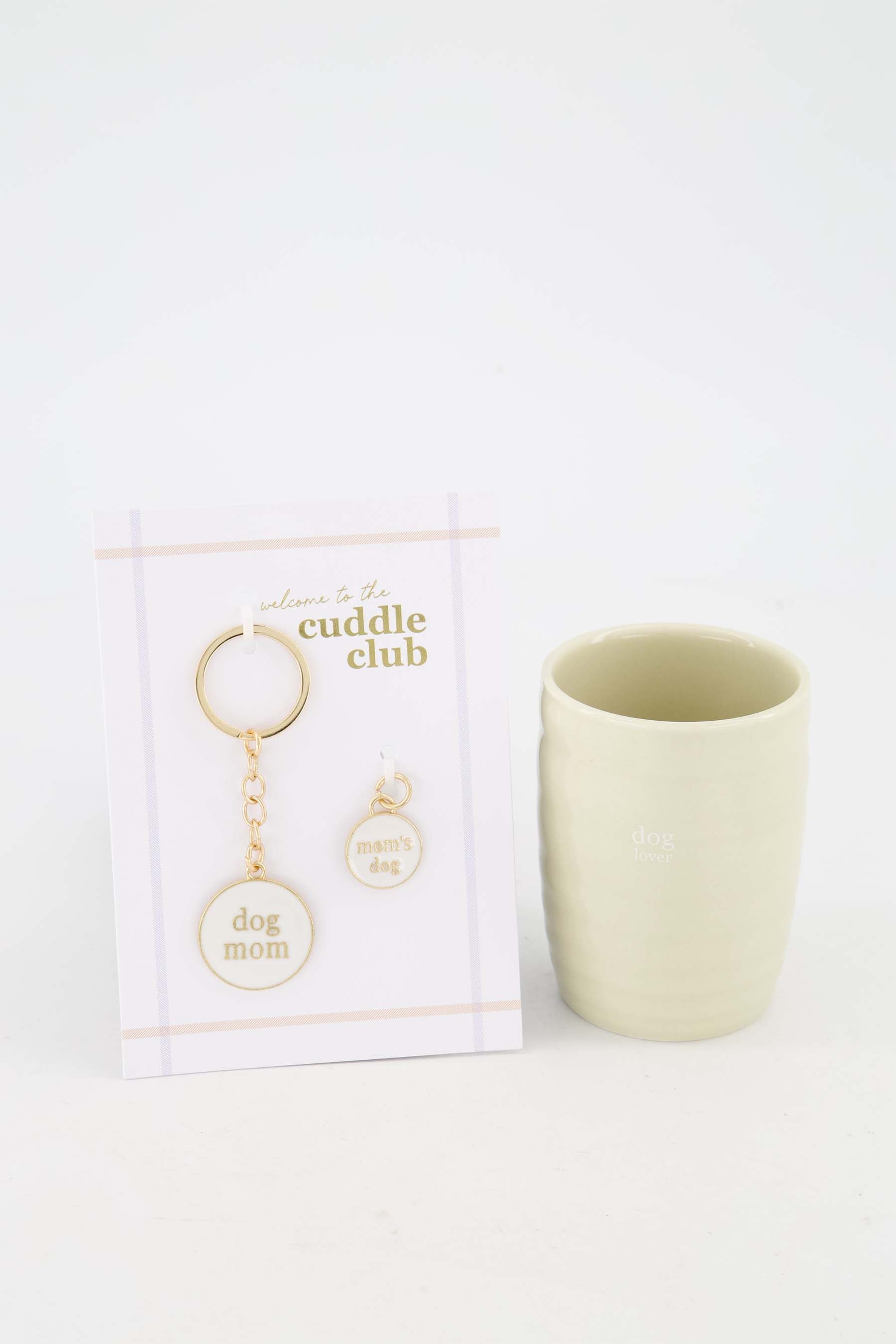 Set - koffiemok en sleutelhanger/penning dog mom