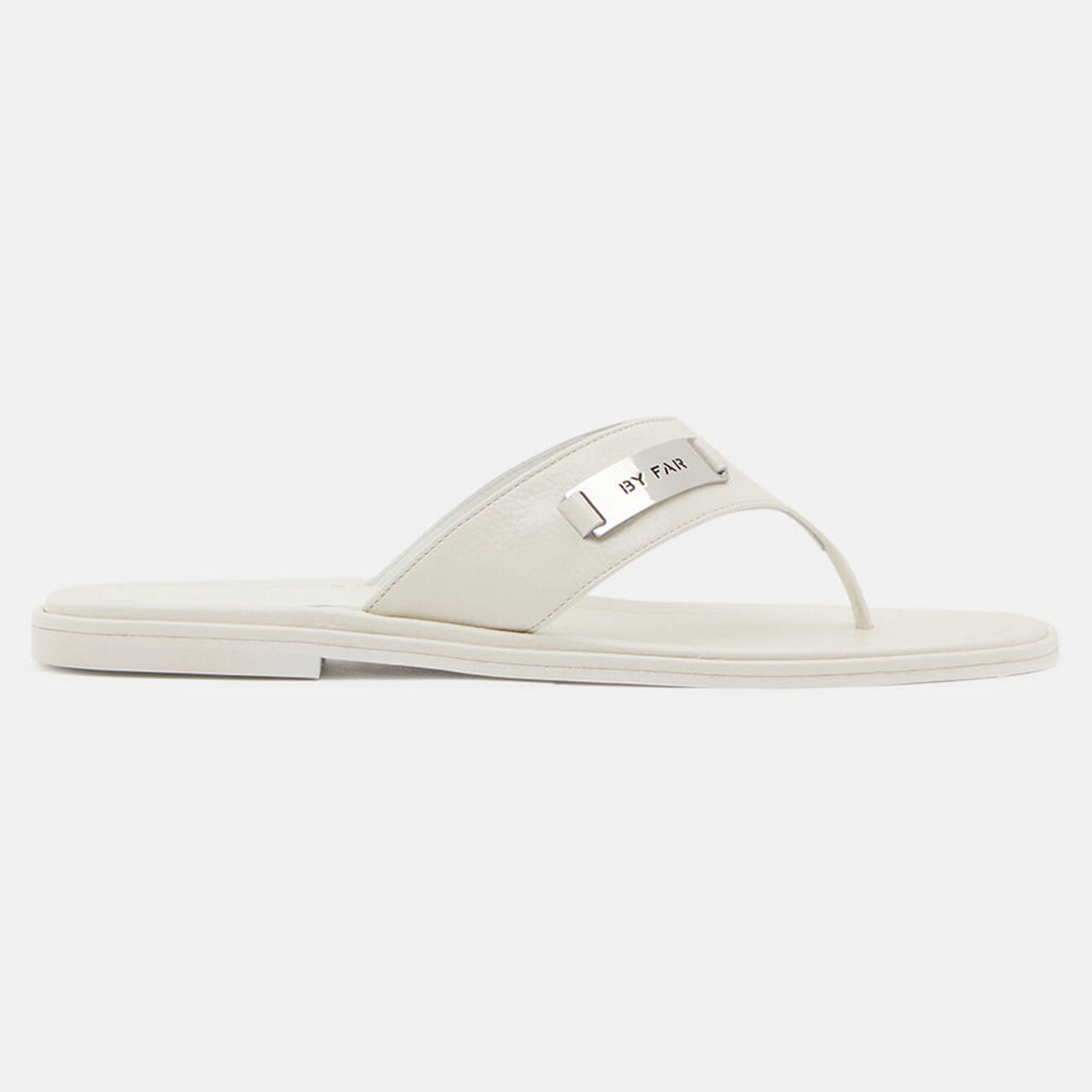 By Far Tongs en Cuir blanches