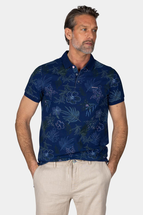 NZA blauwe heren polo