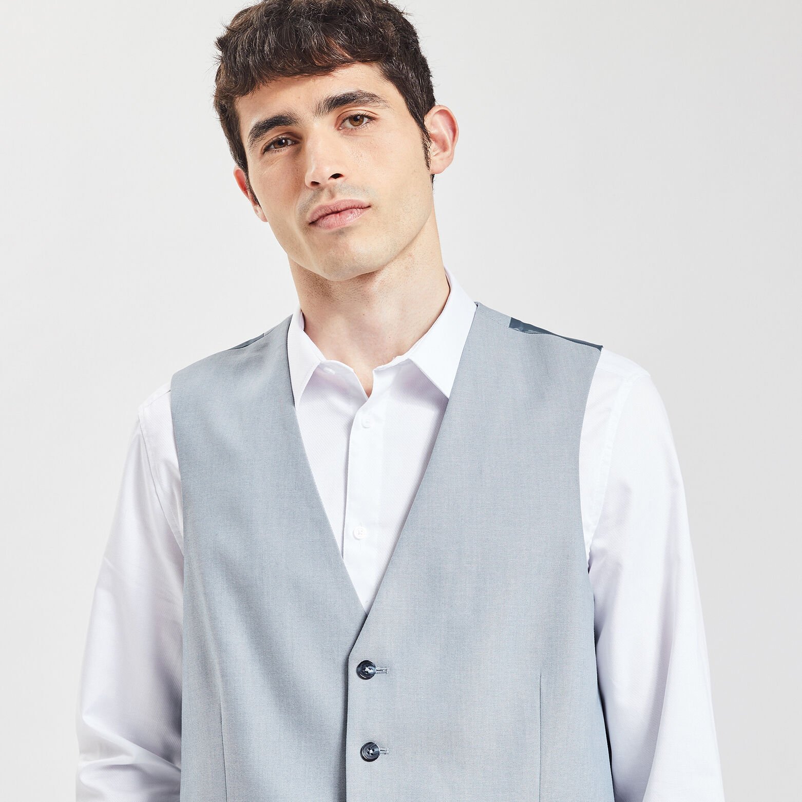 Gilet de costume bi-ton Bleu moyen