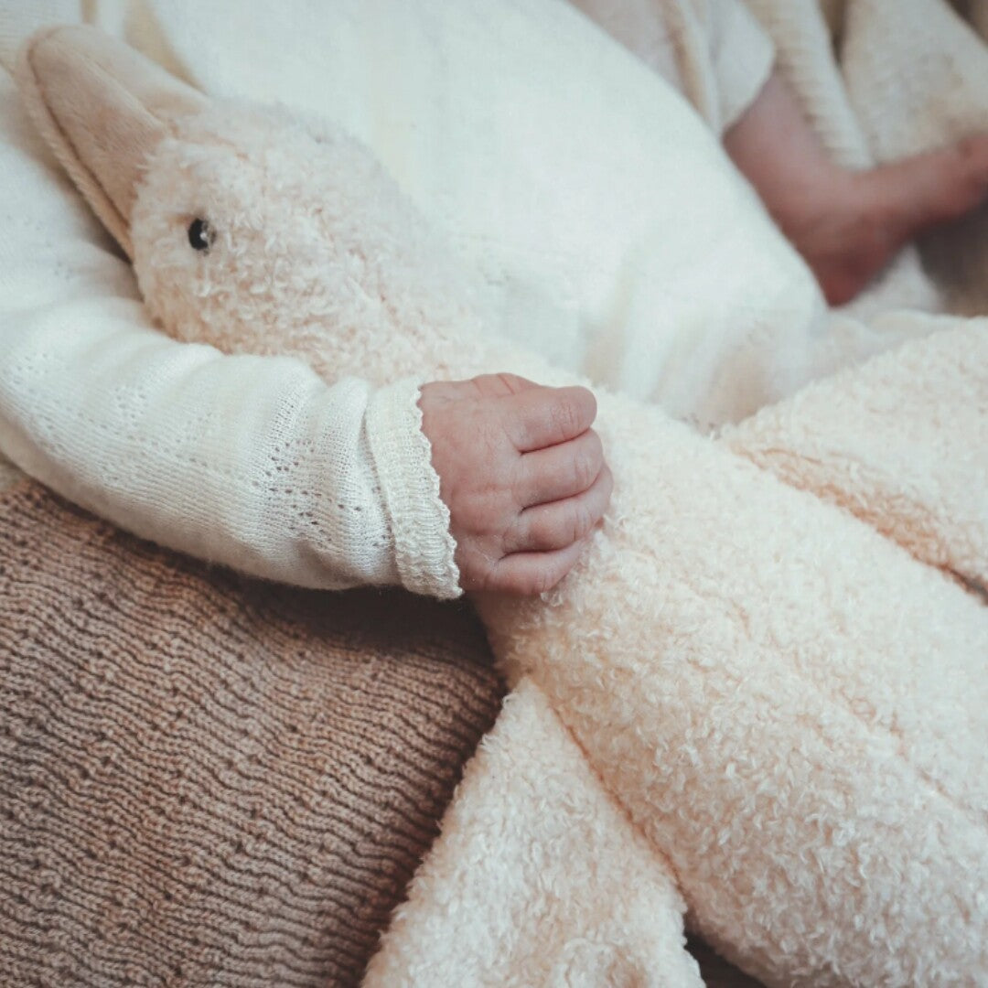 Flow amsterdam knuffeleend met hartslag oplaadbaar - beige