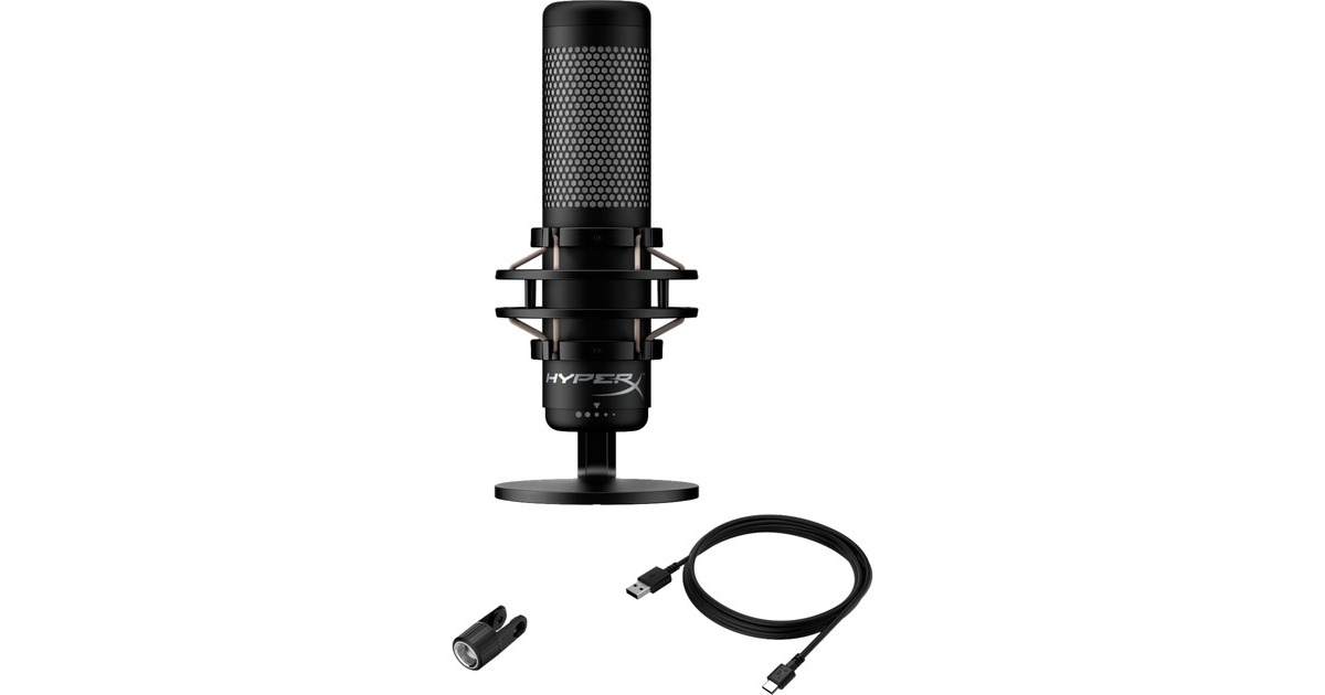 HyperXQuadCast S microfoon  (Zwart, RGB led)