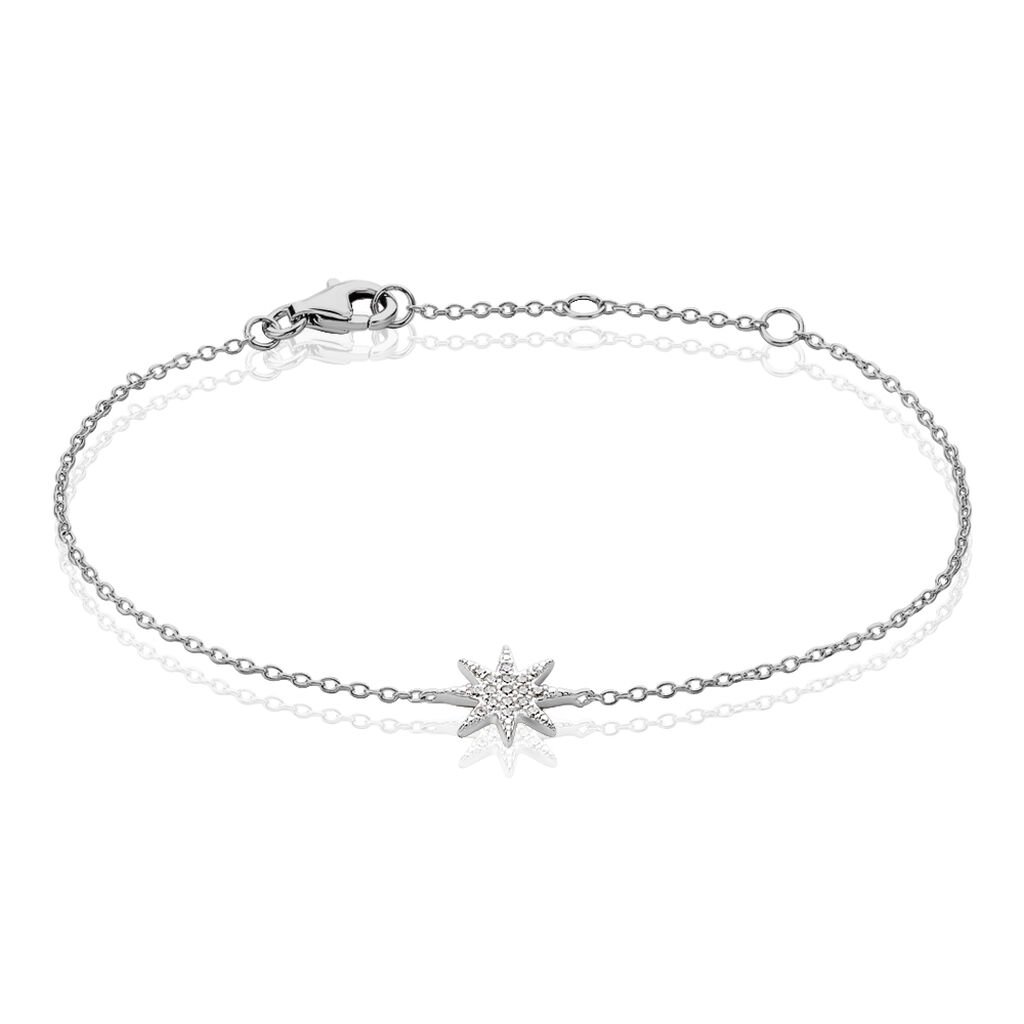 Bracelet Sarida Argent Blanc Oxyde De Zirconium