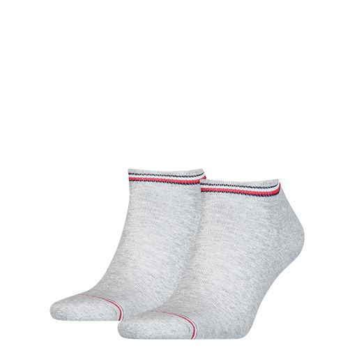 Tommy Hilfiger Iconic Sneaker 2-pak Ankelstrømper, Grå, 43-46