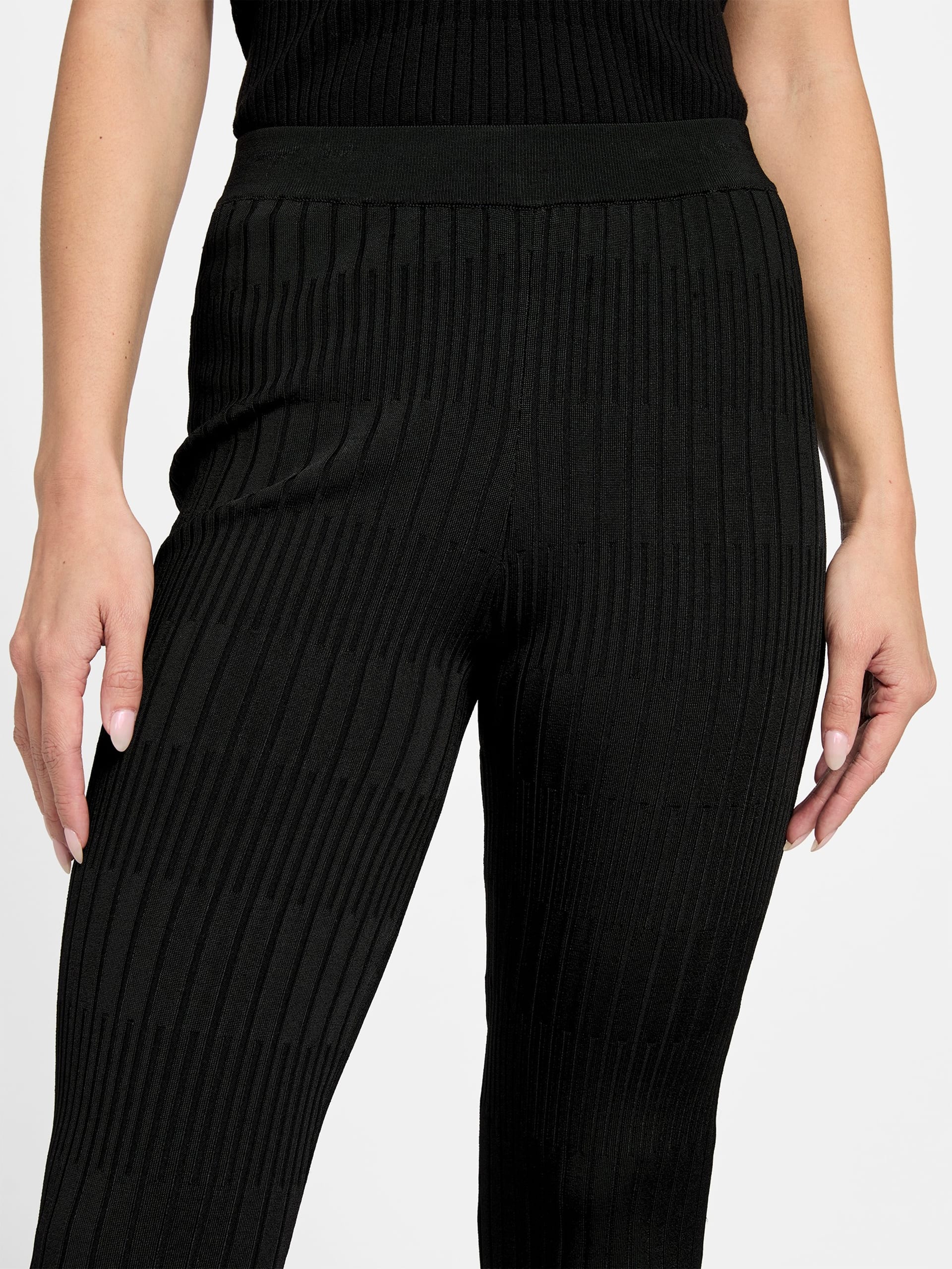 Calça de malha canelada Janet