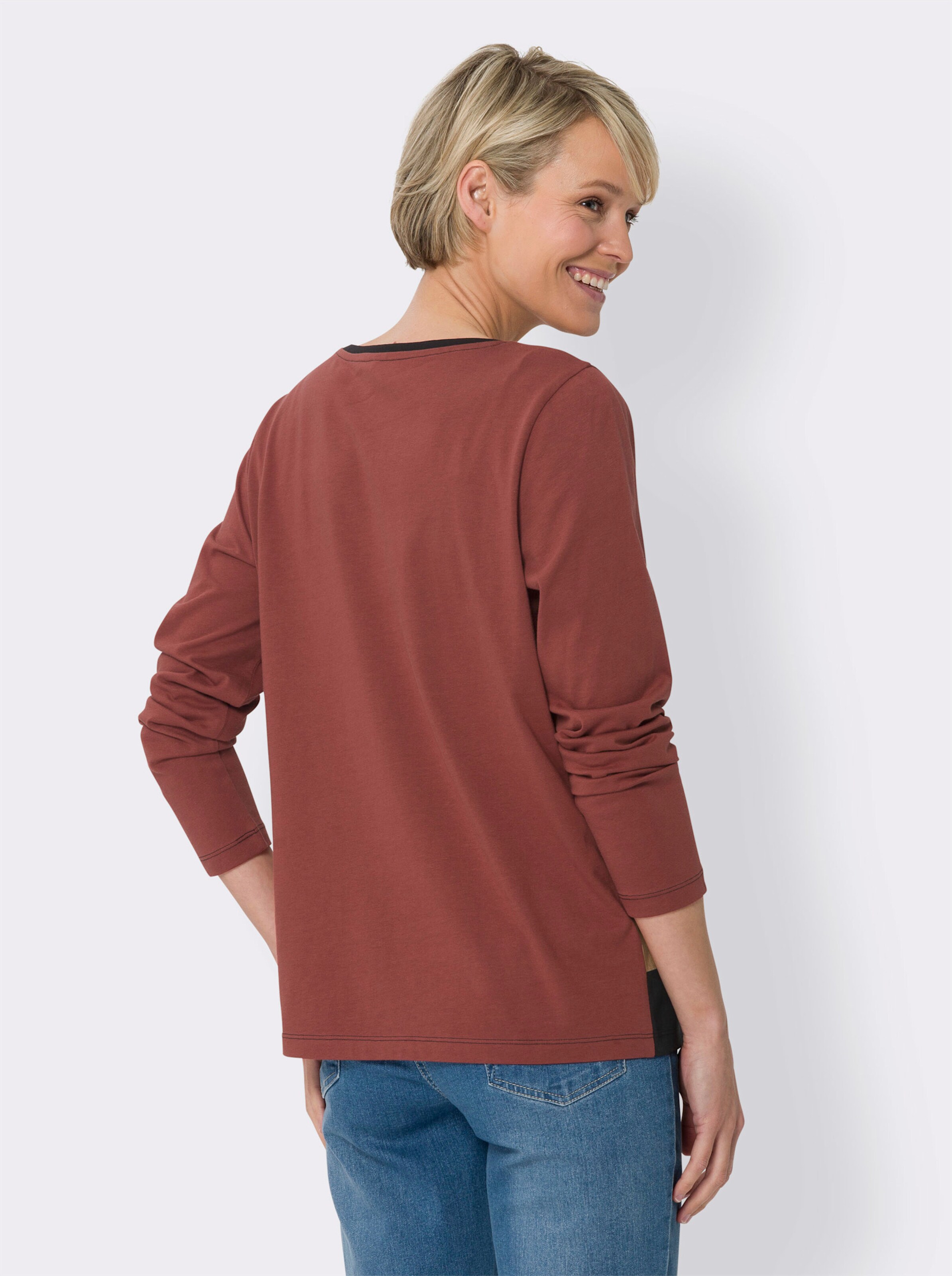 Rundhalsshirt aus reiner Baumwolle