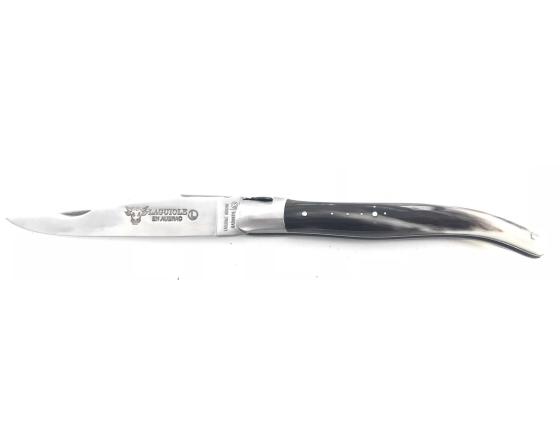 Laguiole 12 cm - Mouche Bourdon Travaillé - Pointe de Corne - 1 mitre Couteau de poche par Laguiole en Aubrac