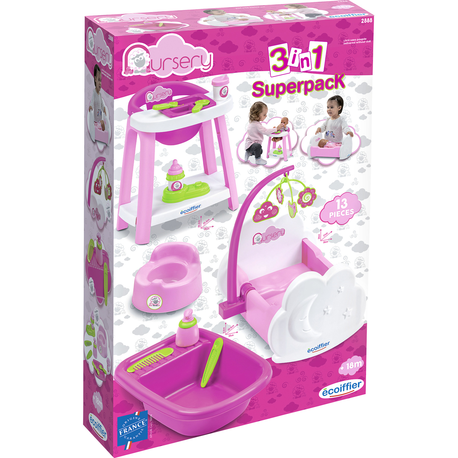 Écoiffier Babypflege-Set 3in1