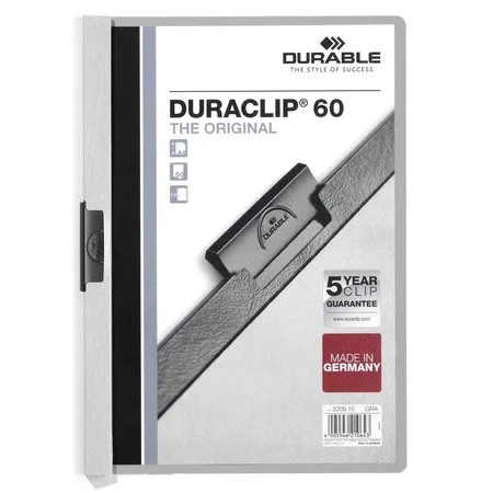 Durable 220910 Klemm-Mappe DURACLIP® 60, grau