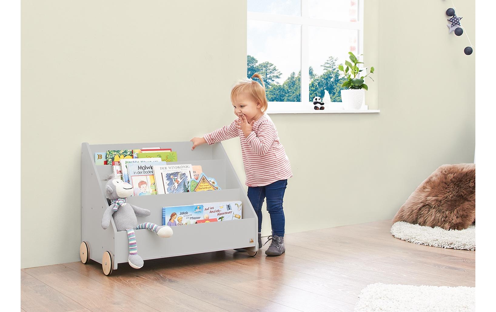 Bücherregal Lasse<br>Kinder-Bücherregal mit Rollen