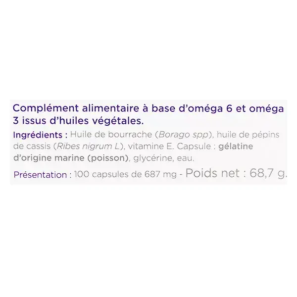 Inovance Bourrache Cassis 100 capsules
