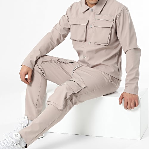 Ensemble Veste Et Jogger Pant LL608 Beige