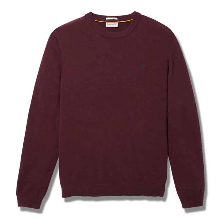 Suéter Cohas Brook de gola redonda para homem na cor bordô.