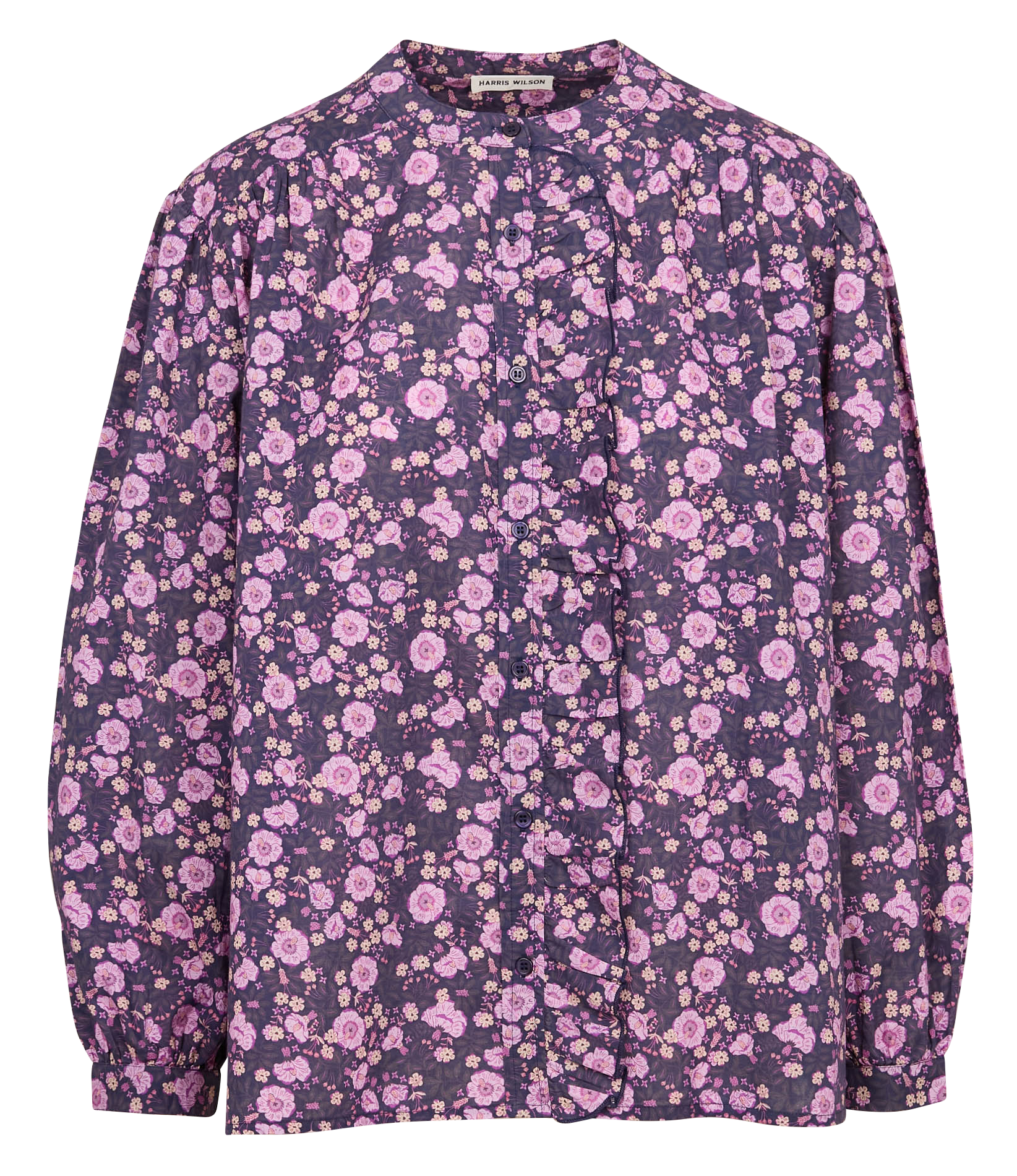 FABIOLA - Chemise col rond à imprimé fleuri | Rouge
