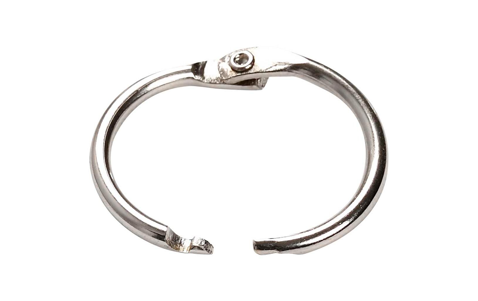 Bogenring 19 mm, 10 StückGrosser Metallring mit Verschluss zur Aufnahme von Prospekten, Heften etc.