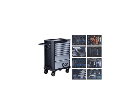 BGS TECHNIC - Servante d'atelier 8 tiroirs bgs - 229 outils - 4007