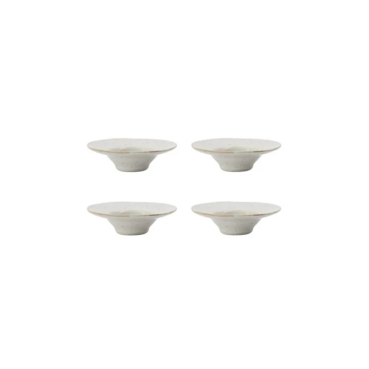 House Doctor - Pion Eierbecher, grau / weiss (4er-Set)