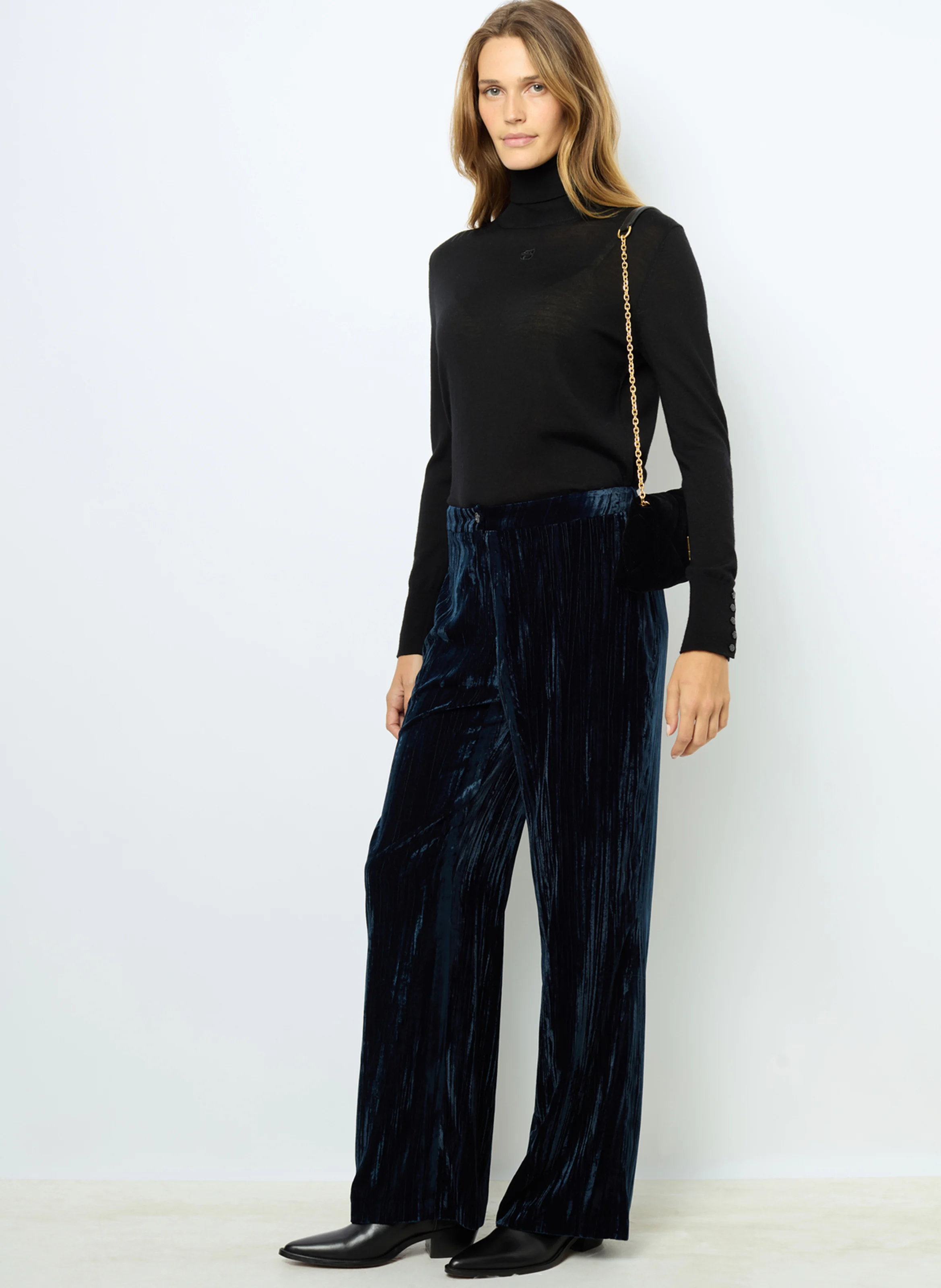 NORIA - Pantalon large | Bleu