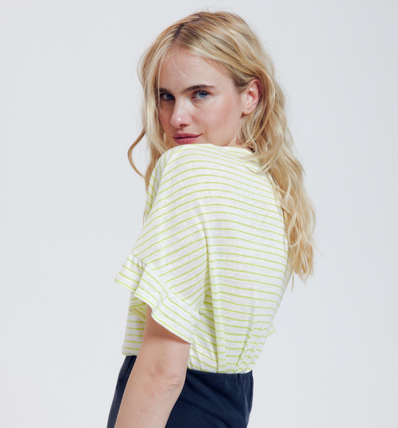 T-shirt rayé Femme - Rayures multicolores