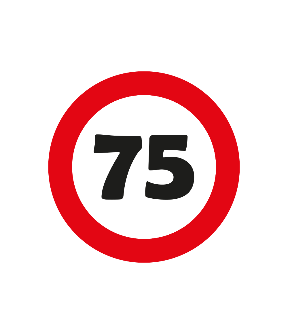 75 Jaar Tafelconfetti 2,5cm
