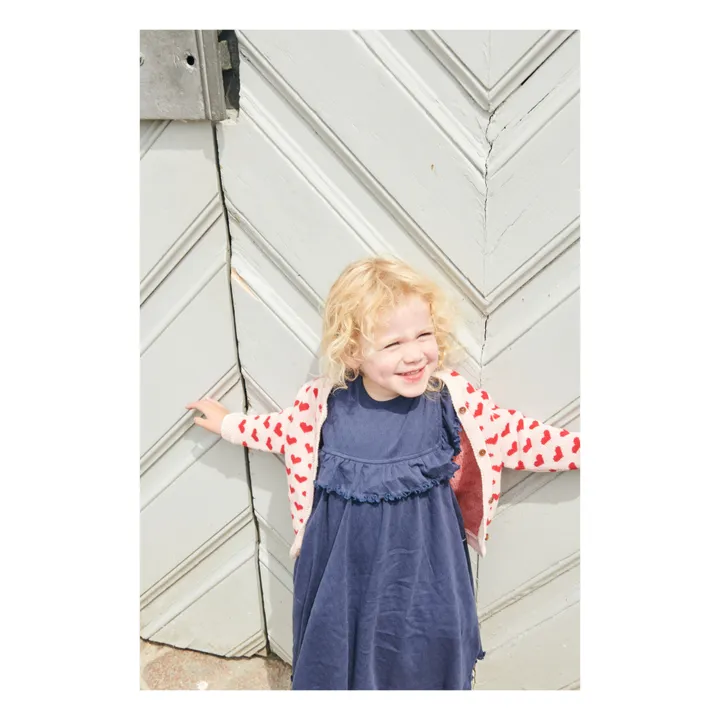 Copenhagen Colors Robe Pointelle Volants | Bleu marine