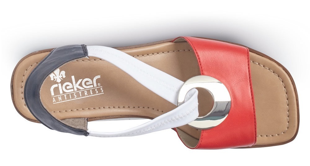 Rieker Sandalette  , Sommerschuh, Sandale, Blockabsatz, mit Stretchband
