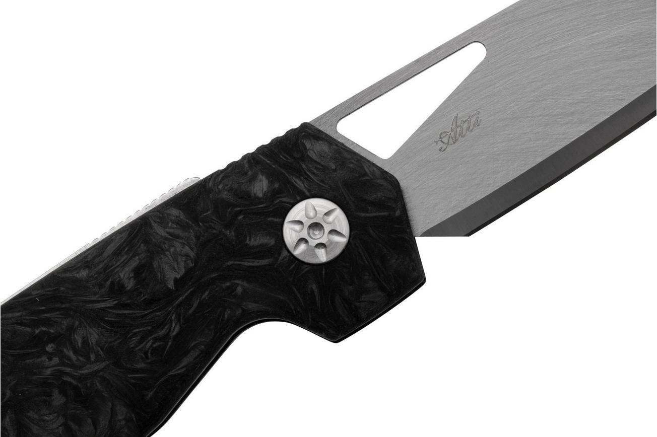 Maserin W1, 373-WTN, Tungsten, Black FatCarbon, zakmes, Atillio Morotti design