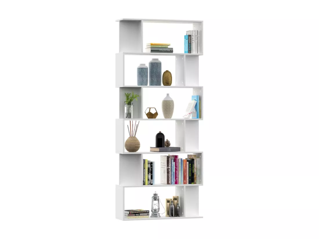 Bibliothèque/Séparateur de pièce Blanc 80x24x192 cm Aggloméré