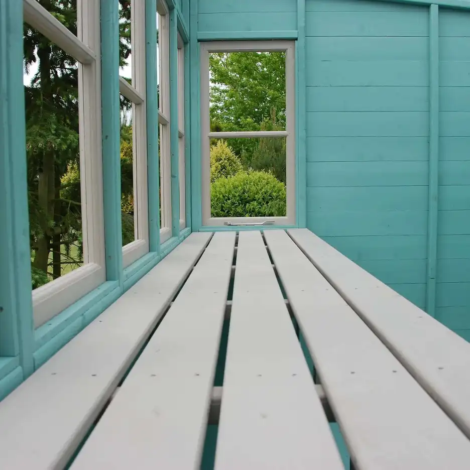 Casinha de jardim de madeira com cobertura de 3m x 3m