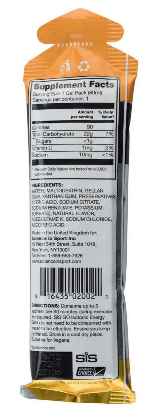 Science In Sport Gel Energético Isotônico 60 ml