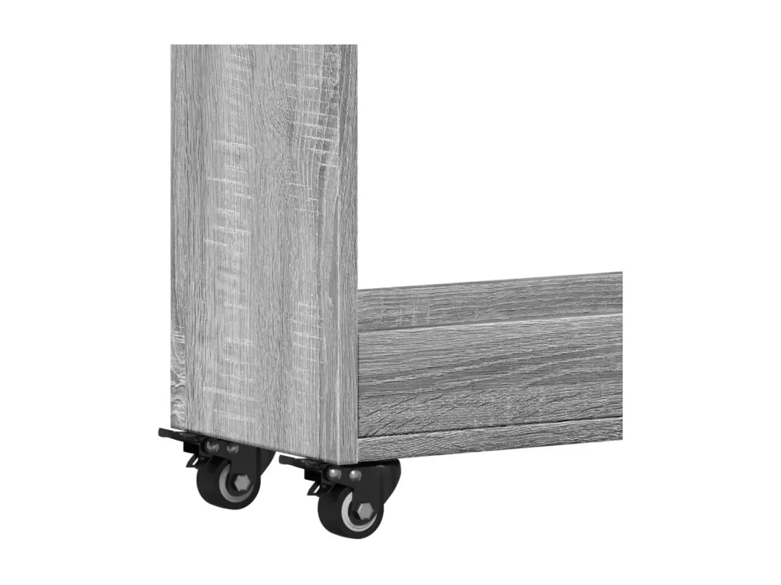Armoire avec roues sonoma gris 60x22x79 cm bois d'ingénierie