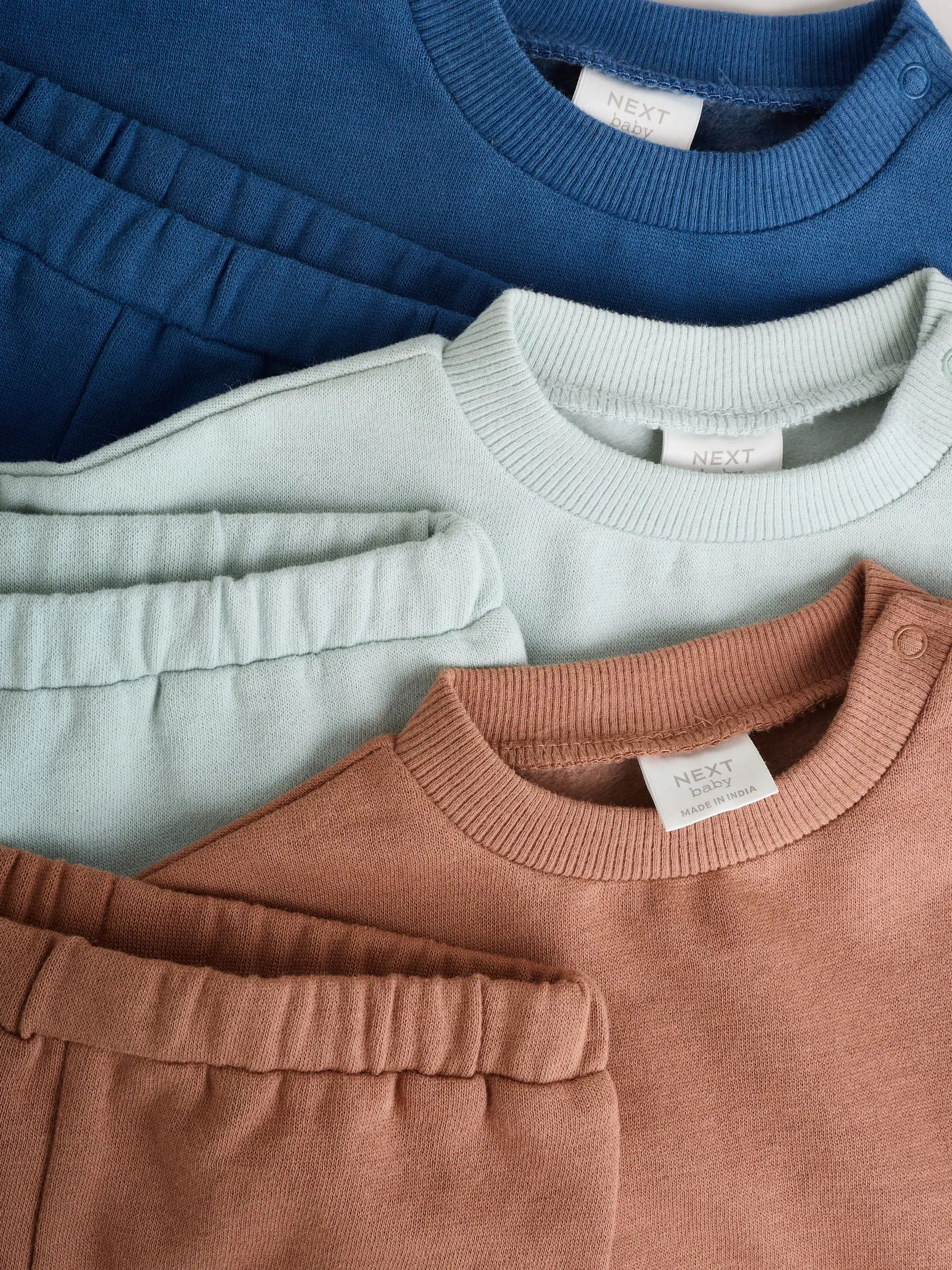 Mineraalkleurig - Baby Sweatshirt en Joggingbroeken Set 6 stuks (0mnd-3jaar)