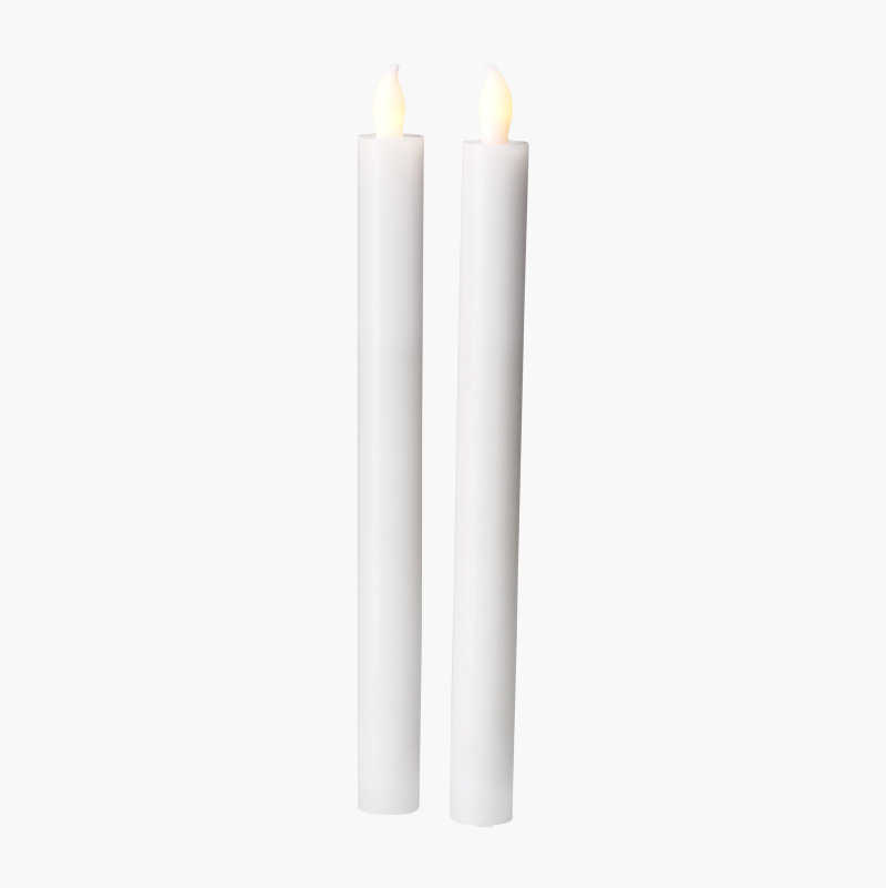 Kronelys LED, 25 cm, 2-pk.