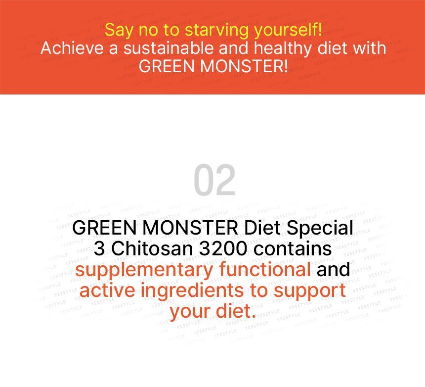 GREEN MONSTER - Dieet Special 3 Chitosan 3200