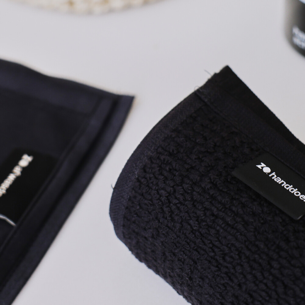 ZO Handdoek Gerecycled Katoen Antraciet2 stuks