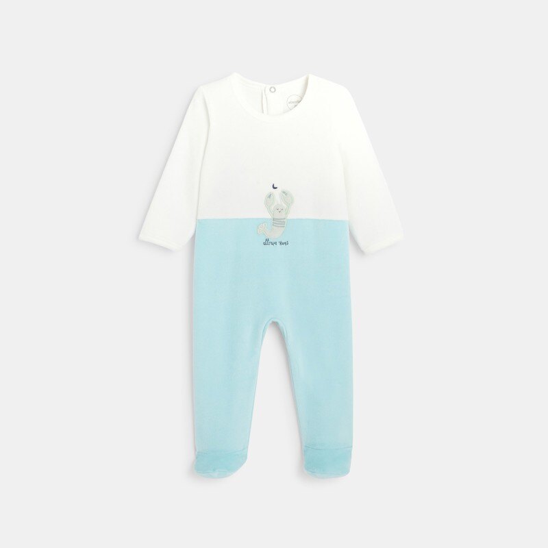 Pyjama bébé en velours bleu Absorba Bleu