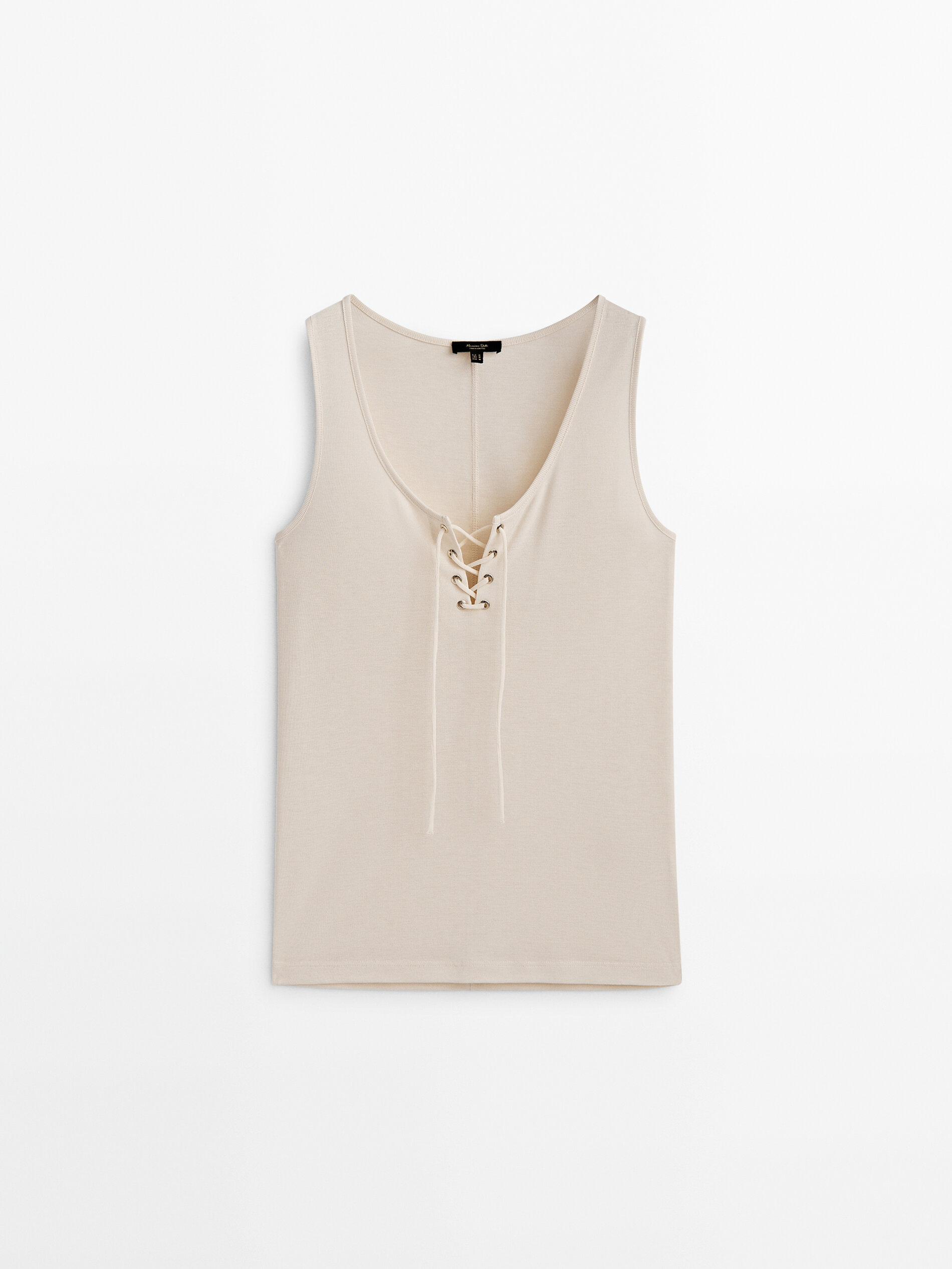 Camiseta sem mangas com decote entrelaçado - RAW