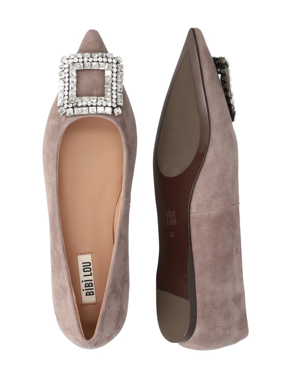Veloursleder Ballerina