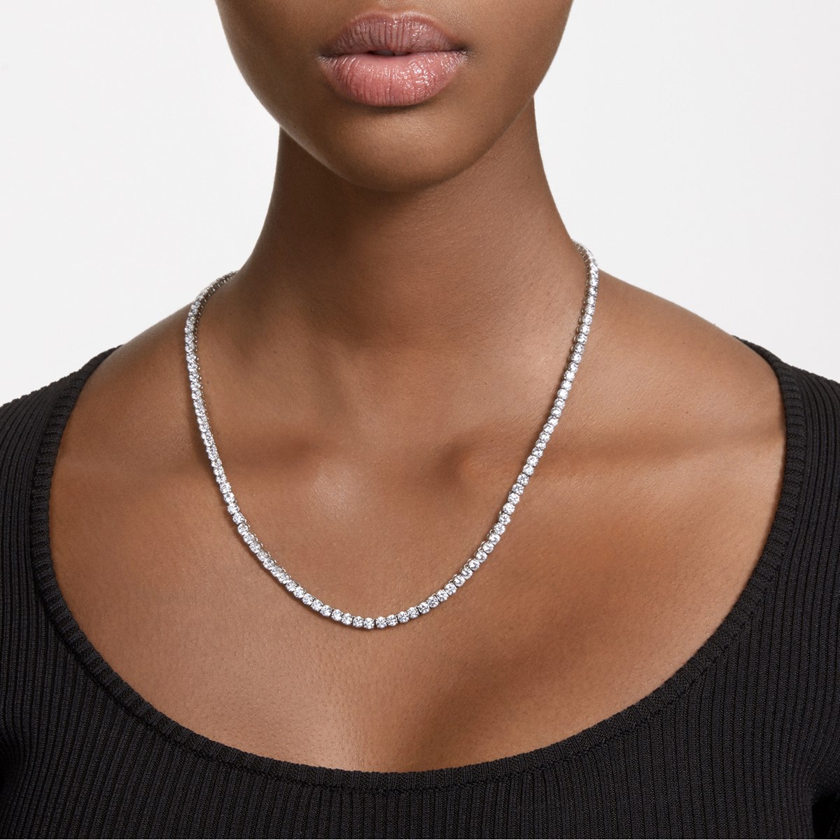 Collier Swarovski Matrix Tennis placage argenté