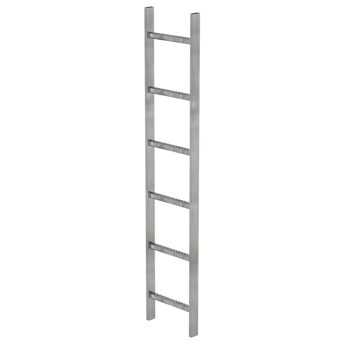 MUNK schachtladder, gegalvaniseerd staal, 300 mm breed, 6 sporten, 1,68 m lang