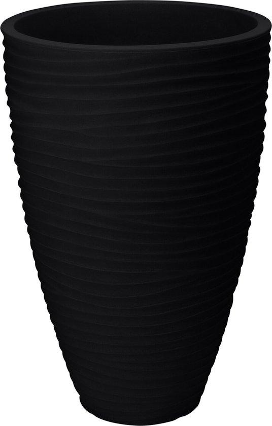 CACHE POT VAGUES GRIS ANTHRACITE 40X60CM