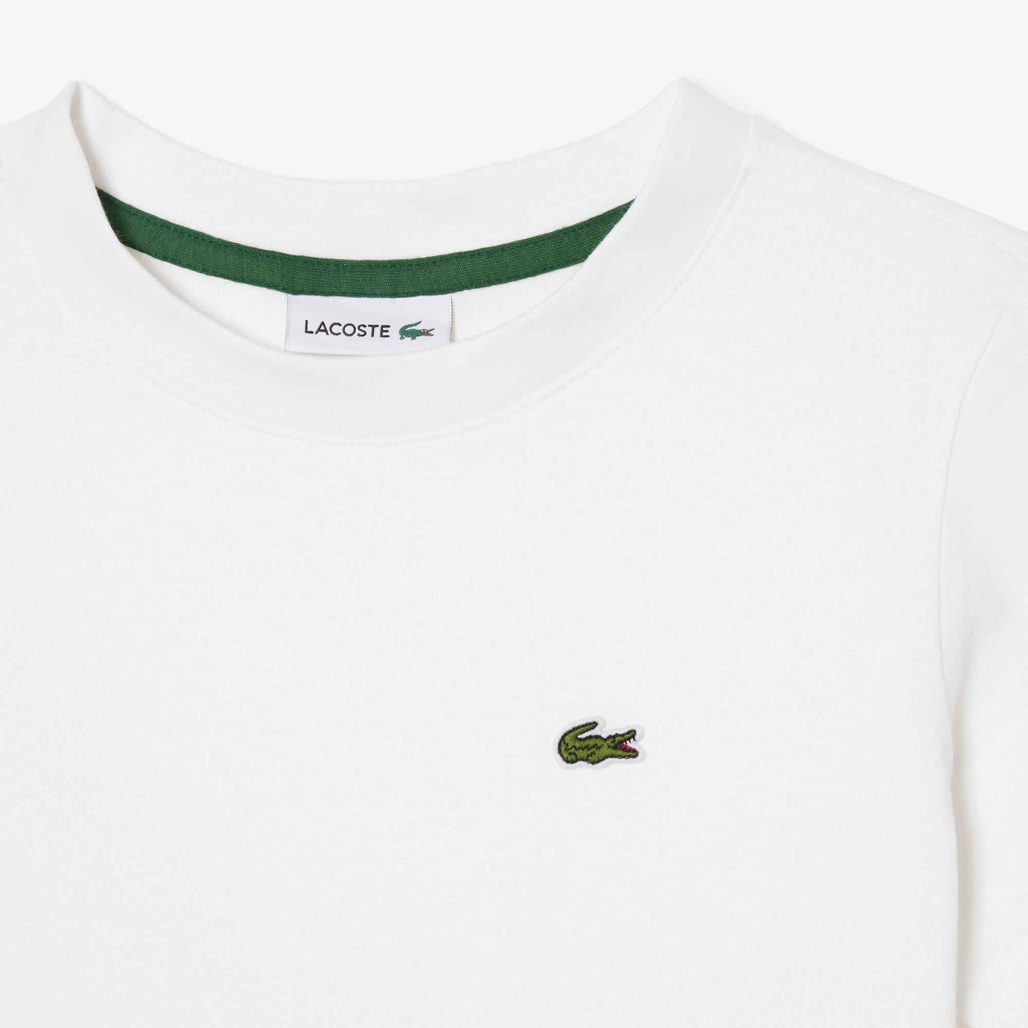 T-shirt uni en jersey de coton T-Shirts & Chemises - Blanc - Lacoste - Enfant