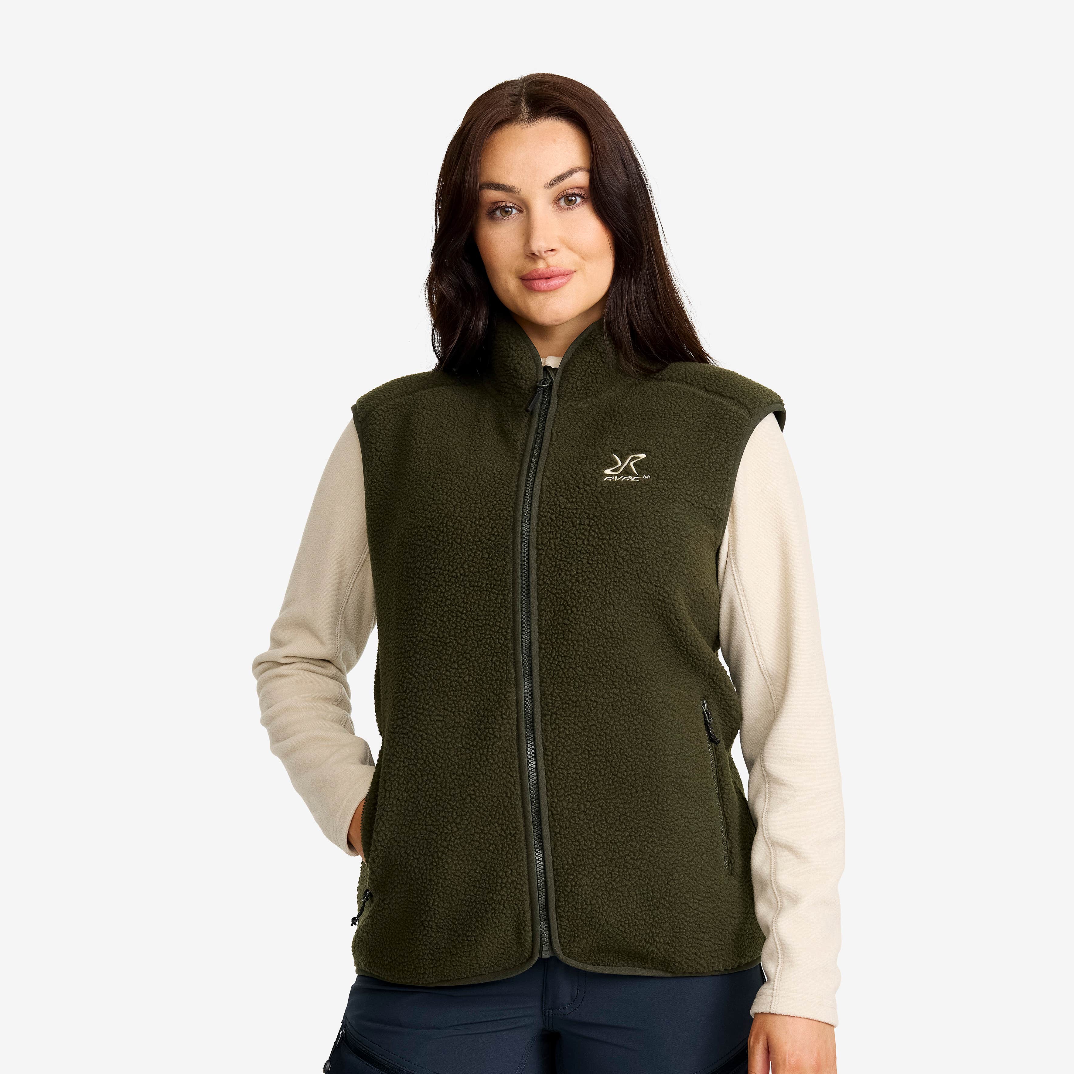 Canyon Full-zip Pile Fleece Vest Dame Forest Night