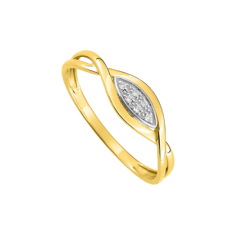 Bague Femme - Or 18 Carats - Diamant 0,02 Carats