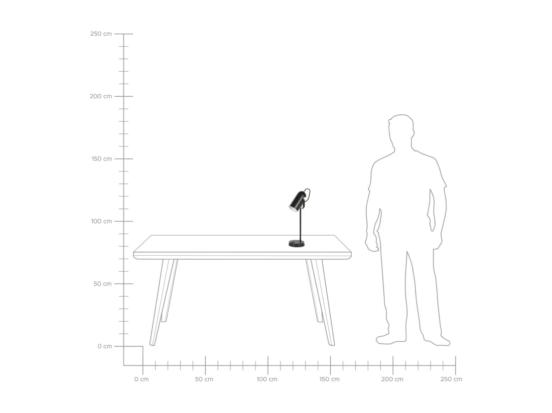 Lampe de bureau TYRIA Réglable Métal Noir