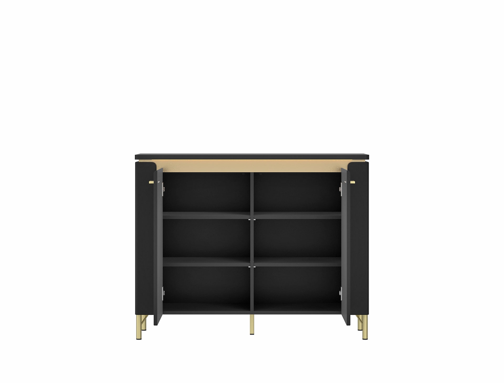 Kommode NORICA 110,4x87,3 cm schwarz matt