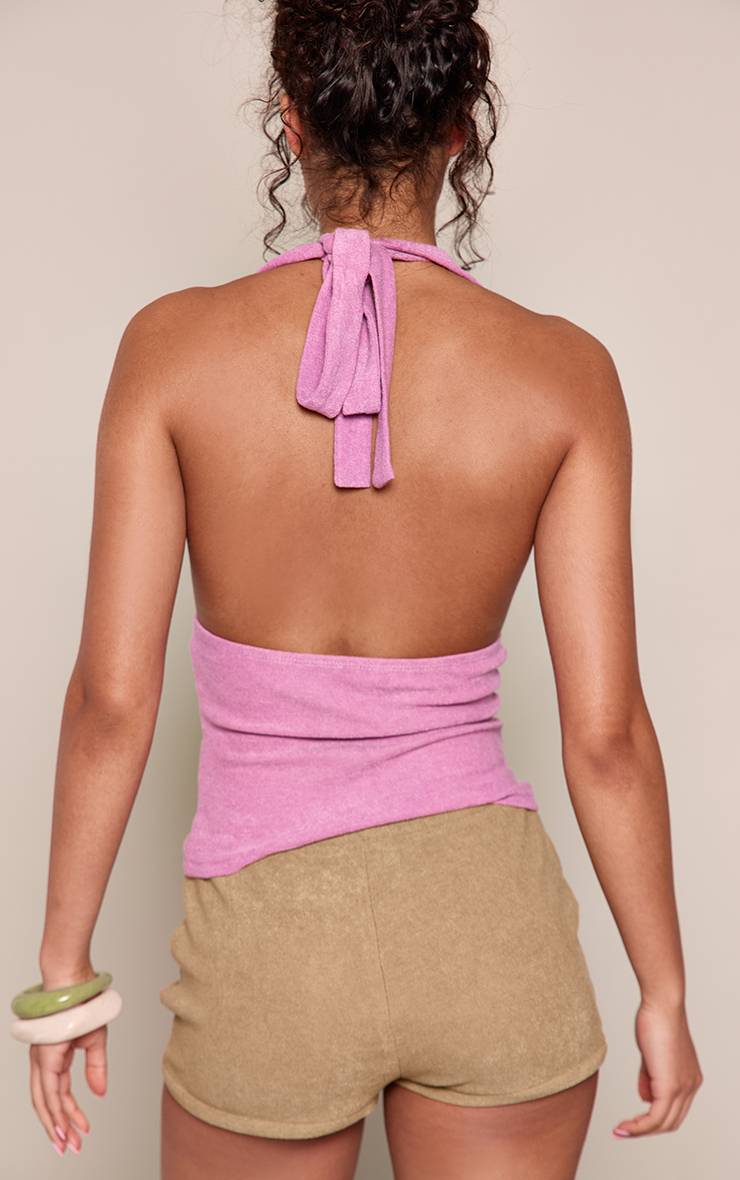 Vert Olive Short Court En Jersey Éponge