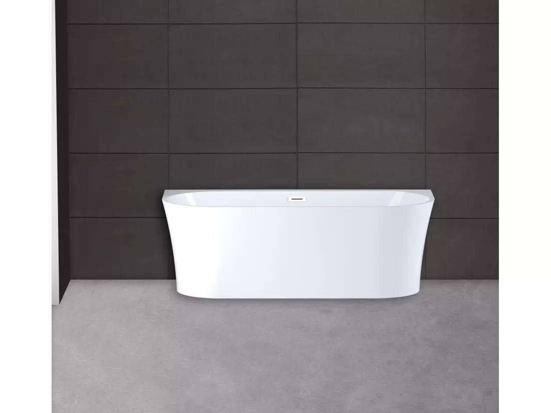 Baignoire semi-îlot murale RUBY 170x80cm, by SPALINA